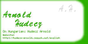 arnold hudecz business card